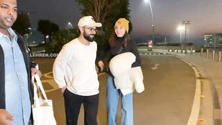 Celebrity Couple Virat Kohli & Anushka Sharma Poses For Paps At Airport