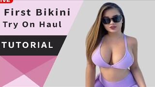 trying on bikinis girl /My Very First Bikini Try On Haul (2023)