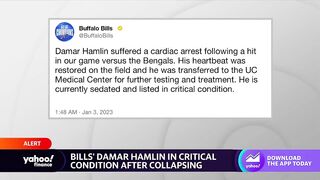 Buffalo Bills’ Damar Hamlin in critical condition after collapsing at NFL game