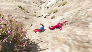 GTA 5 Spider-man Ragdolls Moments Compilation (Euphoria Physics, Fails, Jumps, Funny Moments)