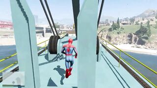 GTA 5 Spider-man Ragdolls Moments Compilation (Euphoria Physics, Fails, Jumps, Funny Moments)