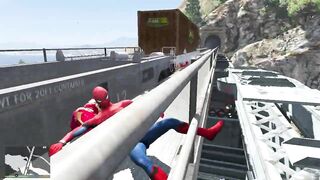 GTA 5 Spider-man Ragdolls Moments Compilation (Euphoria Physics, Fails, Jumps, Funny Moments)