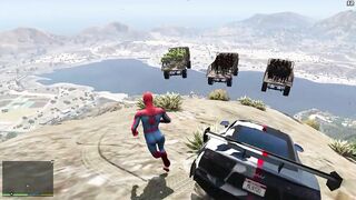 GTA 5 Spider-man Ragdolls Moments Compilation (Euphoria Physics, Fails, Jumps, Funny Moments)