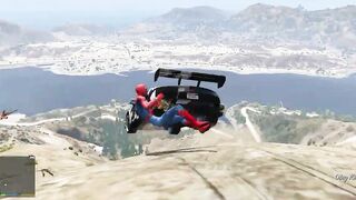 GTA 5 Spider-man Ragdolls Moments Compilation (Euphoria Physics, Fails, Jumps, Funny Moments)