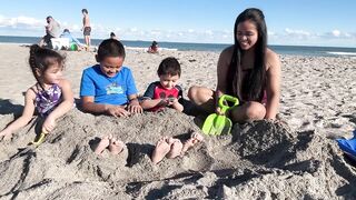 Tickle Challenge at the beach part 02 / try not to laugh / The Hupp Crew USA