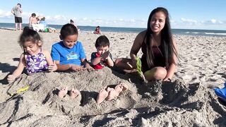 Tickle Challenge at the beach part 02 / try not to laugh / The Hupp Crew USA