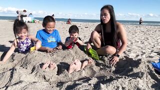 Tickle Challenge at the beach part 02 / try not to laugh / The Hupp Crew USA