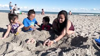 Tickle Challenge at the beach part 02 / try not to laugh / The Hupp Crew USA