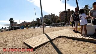 top beaches of barcelona, spain beach walk,4k beach, hot beach #monatravelvlogs #eastwestvlogs