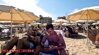 top beaches of barcelona, spain beach walk,4k beach, hot beach #monatravelvlogs #eastwestvlogs