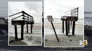 Crews at work replenishing Ocean City, NJ beach