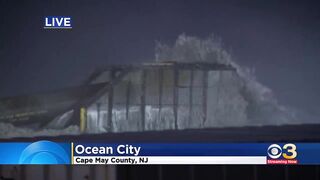 Crews at work replenishing Ocean City, NJ beach