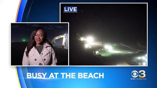 Crews at work replenishing Ocean City, NJ beach