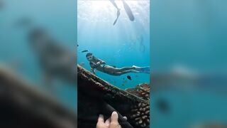 Deep Underwater Girl Swimming | Bikini Girls Swimming In Underwater 139 | Underwater Official 10M