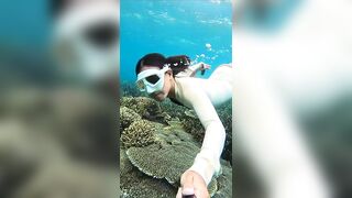 Deep Underwater Girl Swimming | Bikini Girls Swimming In Underwater 139 | Underwater Official 10M