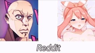 Anime vs Reddit (the rock reaction meme)