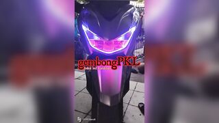 Pemasangan variasi lampu led SURABAYA, DRL alis neon flexible +devil ( BEAT ) WA 082129241927