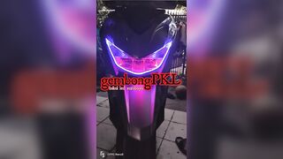 Pemasangan variasi lampu led SURABAYA, DRL alis neon flexible +devil ( BEAT ) WA 082129241927