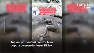 Konten Lansia Mandi Lumpur di TikTok: Eksploitasi Kemiskinan | Narasi Daily