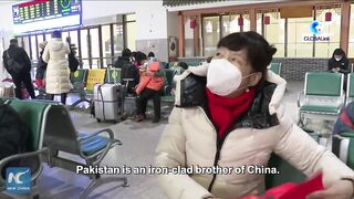 GLOBALink | Pakistani youth experiences Spring Festival travel rush as railway worker