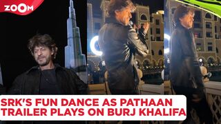 Shah Rukh Khan's FUN dance on Pathaan's title song as the trailer lights up Burj Khalifa