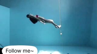 Deep Underwater Girl Swimming | Bikini Girls Swimming In Underwater 151 | Underwater Official 10M