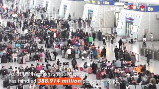 China Sees over 388 Million Passenger Trips During Ongoing Holiday Travel Rush