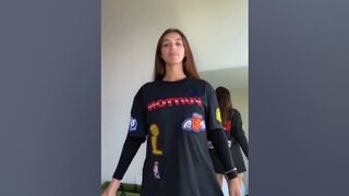 Stepsister in baggy clothes in in bikini Big tits, booty sexy body tiktok trend #tiktok #shorts