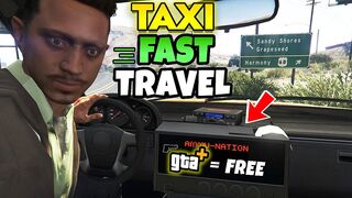 GTA 5 Online How to Taxi Skip Trip (Taxi Fast Travel) GTA+ Members Get FREE With Almost No Cooldown!