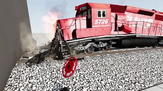 Did the TANK WIN??? Cars VS Train compilation ???????????? BeamNG.Drive CRASH test