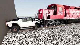 Did the TANK WIN??? Cars VS Train compilation ???????????? BeamNG.Drive CRASH test