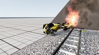 Did the TANK WIN??? Cars VS Train compilation ???????????? BeamNG.Drive CRASH test