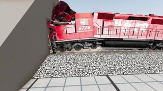 Did the TANK WIN??? Cars VS Train compilation ???????????? BeamNG.Drive CRASH test