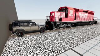 Did the TANK WIN??? Cars VS Train compilation ???????????? BeamNG.Drive CRASH test