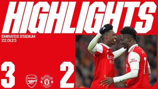 HIGHLIGHTS | Arsenal vs Manchester United (2-3) | Nketiah (2), Saka