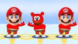 Funniest Mario Ft. Gummy bear Color Dance Challenge | Full Color Effects