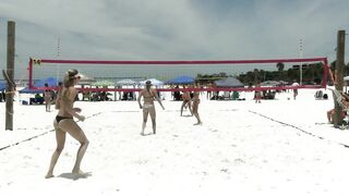 Amazing Beach Volleyball Players: Alexa Downie/Ali Denney vs. Sarah Hall/ Hayden Woodridge | Pt One