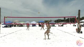 Amazing Beach Volleyball Players: Alexa Downie/Ali Denney vs. Sarah Hall/ Hayden Woodridge | Pt One