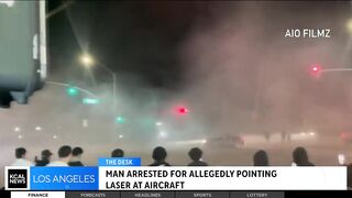 Long Beach man arrested for allegedly shining lasers at aircraft