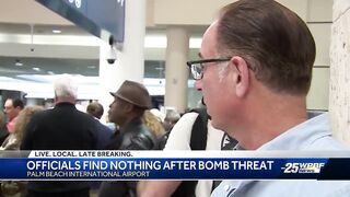 Officials find nothing after bomb threat at Palm Beach International Airport