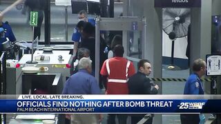 Officials find nothing after bomb threat at Palm Beach International Airport