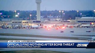 Officials find nothing after bomb threat at Palm Beach International Airport