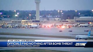 Officials find nothing after bomb threat at Palm Beach International Airport