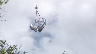 Helicopter used to remove boats from mangroves on Fort Myers Beach