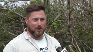 Helicopter used to remove boats from mangroves on Fort Myers Beach