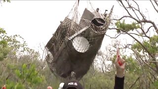 Helicopter used to remove boats from mangroves on Fort Myers Beach