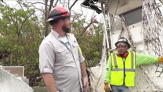 Helicopter used to remove boats from mangroves on Fort Myers Beach