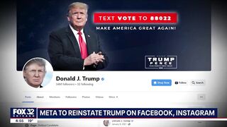 Trump to be reinstated on Facebook, Instagram