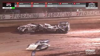 Boom Briggs Goes For a Wild Ride During Lucas Oil Late Models Heat Race at Golden Isles