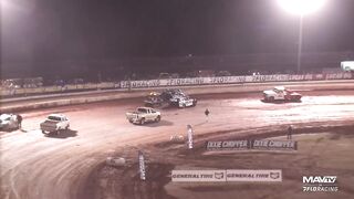 Boom Briggs Goes For a Wild Ride During Lucas Oil Late Models Heat Race at Golden Isles